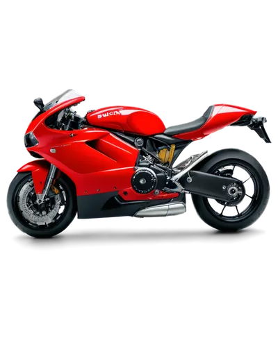 Ducati bike, red body, glossy paint, chrome exhaust pipe, black leather seat, silver alloy wheels, sporty design, dynamic pose, 3/4 composition, low-angle shot, dramatic lighting, shallow depth of fie