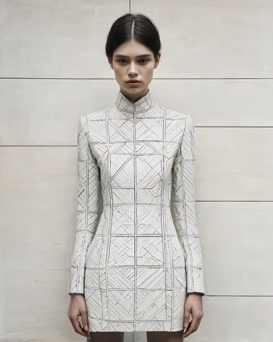 asymmetric cut,one-piece garment,geometric style,white winter dress,menswear for women,garment,openwork,geometric pattern,eyelet,webbing clothes moth,suit of the snow maiden,wire mesh,woven,bolero jac