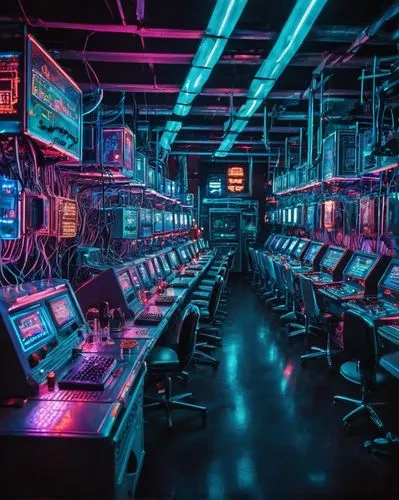 arcade games,arcades,pinball,arcade,game room,ufo interior,computer room,cyberpunk,retro diner,80s,lanes,cyberspace,arcade game,neon lights,neon ghosts,cyber,neon human resources,slot machines,neon coffee,neon light,Unique,Pixel,Pixel 04