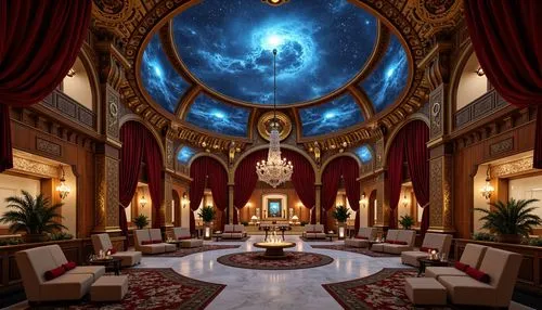 ornate room,ballroom,opulence,opulently,rosicrucian,opulent,sky space concept,sanctum,hall of the fallen,spaceship interior,cochere,lobby,grandeur,zathura,naboo,luxury hotel,citadels,marble palace,hotel lobby,ballrooms