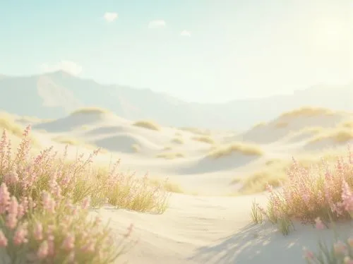 dune landscape,flowerful desert,pink grass,dune grass,pink sand dunes,dunes,desert plants,sand dunes,plains,meadow in pastel,desert background,sandplains,desert landscape,shifting dunes,grasslands,sand dune,dune sea,moving dunes,desert desert landscape,salt meadow landscape,Photography,General,Realistic