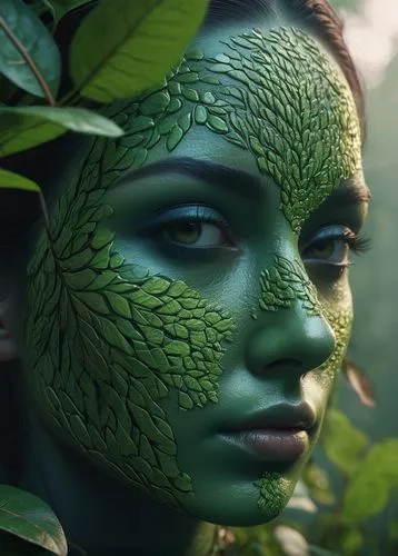 green skin,verdant,anahata,amazonica,ivy,natura,dryad,gamora,natural cosmetic,caiera,verde,green wallpaper,biophilia,cecropia,greeniaus,crocodile woman,avatar,background ivy,fantasy portrait,lianas,Photography,Documentary Photography,Documentary Photography 30