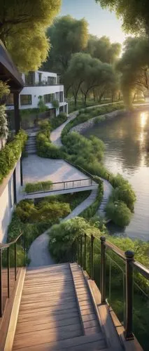 landscape design sydney,house by the water,landscape designers sydney,landscape background,japanese garden,landscaped,3d rendering,house with lake,home landscape,renderings,mikimoto,wooden bridge,river landscape,feng shui golf course,golf resort,waterview,streamwood,walkway,japan landscape,japanese zen garden,Conceptual Art,Graffiti Art,Graffiti Art 01