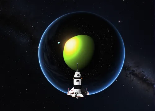 kerbin planet,kerbin,gas planet,planet eart,saturn relay,green aurora,uranus,alien planet,binary system,voyager,exoplanet,small planet,heliosphere,orbiting,southern aurora,planet,planet alien sky,space art,saturn,spacescraft,Conceptual Art,Fantasy,Fantasy 11