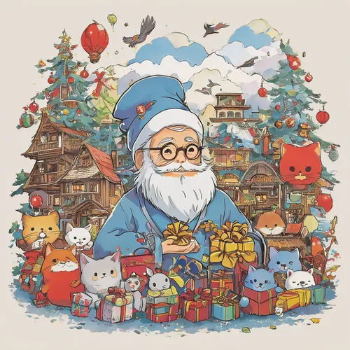 Looking for the perfect gift? Discover our range of innovative products!,christmas wallpaper,studio ghibli,christmas animals,christmasbackground,christmas background,claus,christmas scene,winter anima