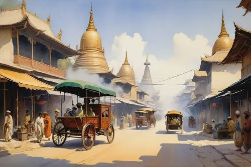 mandalay,cambodge,souks,souq,inle,souk,syberia,phnom,bazars,agrabah,bazaars,southeast asia,harran,vientiane,kathmandu,orientalist,asian architecture,saddar,calcutta,bazar