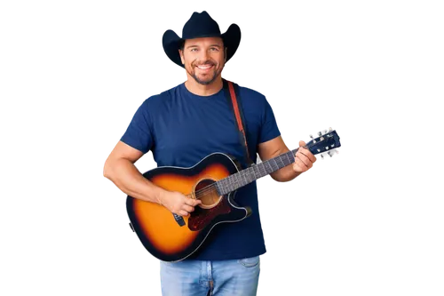 Brian Skaggs, Toby Keith, country music stars, mature men, guitars in hand, casual wear, blue jeans, white shirts, cowboy hats, facial hair, smiling faces, solo portraits, soft focus, warm lighting, n