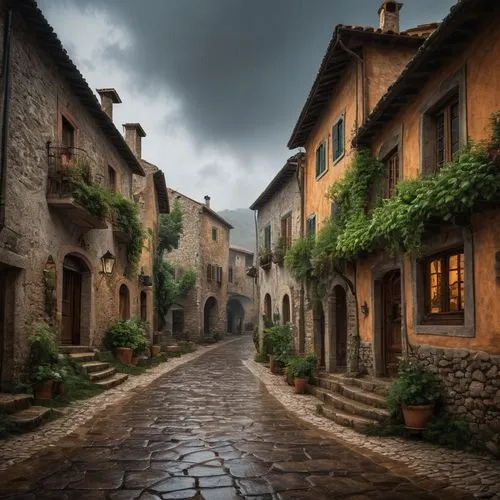 medieval street,quirico,umbrian,tuscan,toscane,tuscany,toscana,volterra,medieval town,cortona,the cobbled streets,italy,umbria,assisi,pitigliano,carmel,provence,stone houses,provencal,cobblestones,Photography,General,Fantasy