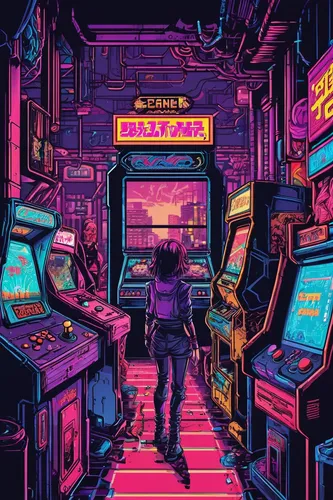 cyberpunk,arcade,80s,arcades,cyber,neon arrows,arcade games,jukebox,80's design,neon coffee,arcade game,scifi,sci - fi,sci-fi,cashier,scene cosmic,cyberspace,space port,neon ghosts,spaceship space,Unique,Pixel,Pixel 04