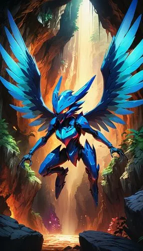 gurren,aegaleo,caeruleus,kaitos,garuda,darkhawk,Illustration,Japanese style,Japanese Style 03