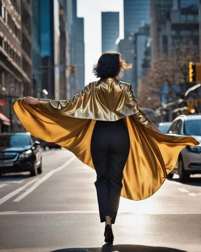 sprint woman,woman walking,caped,capezio,superwoman,capes,Photography,General,Realistic