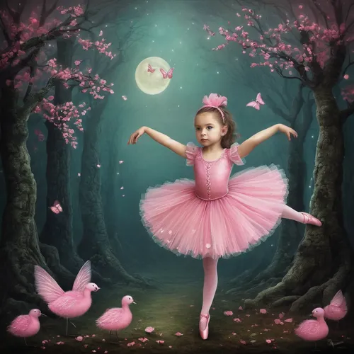 little girl ballet,ballerina in the woods,ballerina girl,little girl fairy,little ballerina,little girl in pink dress,child fairy,rosa 'the fairy,rosa ' the fairy,ballet tutu,children's fairy tale,little girl twirling,ballet dancer,ballerina,fairy world,girl ballet,fairy forest,children's background,fairy,fantasy picture,Illustration,Abstract Fantasy,Abstract Fantasy 01