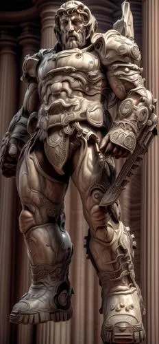 kosmus,butomus,centurion,scales of justice,brute,steel man,figure of justice,michelangelo,gladiator,cent,unit,minotaur,bernini,ogre,stone man,armored,greek,3d man,mandelbulb,allies sculpture