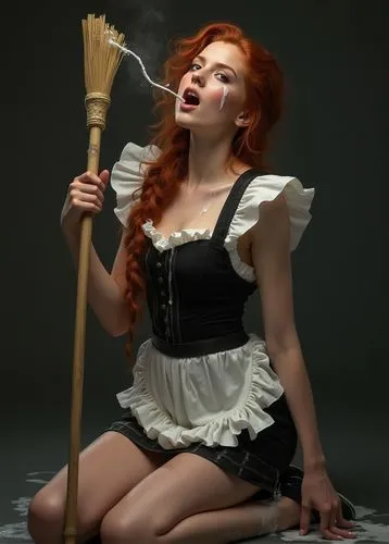 epica,smoking girl,rasputina,cigarette girl,redhead doll,sweeping