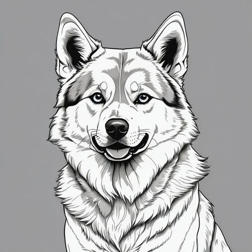 inu,dog line art,akita,atka,dog illustration,samoyed,Illustration,Children,Children 01