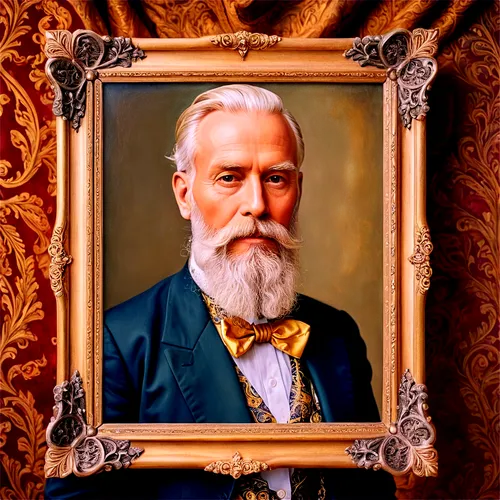 barberini,art nouveau frame,artist portrait,portrait,mozartkugel,leonardo devinci,tilda,holding a frame,mozartkugeln,xix century,official portrait,pferdeportrait,self-portrait,robert harbeck,white beard,portrait background,lev lagorio,gold frame,gentlemanly,antique background,Illustration,Realistic Fantasy,Realistic Fantasy 39