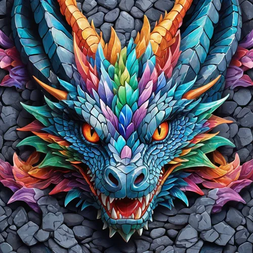 painted dragon,dragon design,dragon,dragon of earth,dragons,dragon li,wyrm,dragon fire,black dragon,fractalius,draconic,forest dragon,fire breathing dragon,garuda,chalk drawing,dragon lizard,charizard,wall,seat dragon,dragon boat,Illustration,Realistic Fantasy,Realistic Fantasy 20