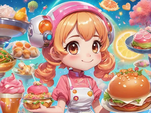 star kitchen,bakery,hamburger set,kawaii food,donut illustration,doll kitchen,kawaii foods,ice cream stand,candy island girl,pastry shop,honoka,cupcake background,peach,sweet pastries,malasada,sweets,desserts,birthday banner background,confectioner,ice cream cart,Illustration,Japanese style,Japanese Style 02