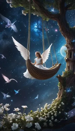 fairies aloft,fantasy picture,dreamscapes,dreamtime,faerie,little girl fairy,Conceptual Art,Fantasy,Fantasy 11