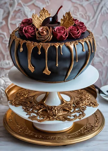 Write a horror story where a cursed bowl cake brings doom to its owner.,cake stand,sachertorte,gold foil crown,crown render,bowl cake,crown chocolates,torte,swedish crown,a cake,chocolate layer cake,m