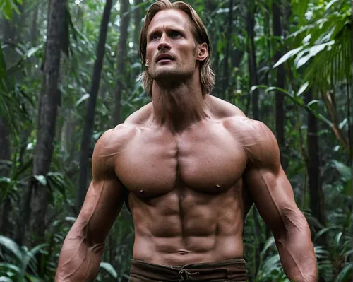 tarzan,forest man,machu pi,body building,muscle man,edge muscle,muscular,nature and man,male model,body-building,woodsman,ryan navion,tree man,muscle angle,shredded,male character,cave man,black warrior,botargo,predator,Art,Artistic Painting,Artistic Painting 48