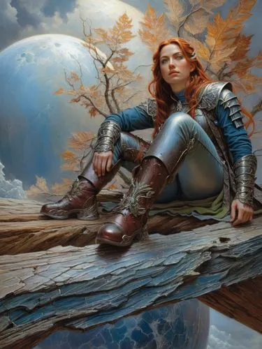 fantasy picture,fantasy art,nausicaa,joan of arc,heroic fantasy,demelza,Illustration,Realistic Fantasy,Realistic Fantasy 03