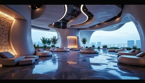 penthouses,futuristic architecture,luxury home interior,lounges,interior modern design,3d rendering,spaceship interior,damac,interior decoration,futuristic landscape,interior design,renders,luxury hotel,modern decor,upscale,jumeirah,sky space concept,futuristic art museum,modern living room,arcology