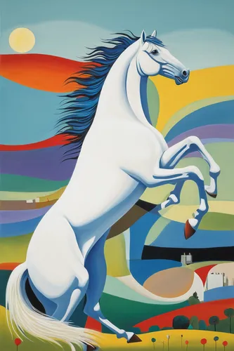 a white horse,white horse,painted horse,colorful horse,unicorn background,pegaso iberia,unicorn art,white horses,carnival horse,pegasus,equestrian,albino horse,equine,unicorn and rainbow,arabian horse,laughing horse,play horse,rainbow unicorn,unicorn,horse,Art,Artistic Painting,Artistic Painting 33