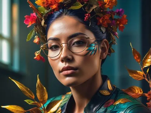 frida kahlo,tirunal,laurel wreath,frida,kahlo,micronesian,tiger lily,mapei,guamanian,parvathy,marshallese,liliuokalani,girl in a wreath,kealoha,wahine,cosima,biophilia,girl in flowers,bunches of rowan,botanicals,Photography,Artistic Photography,Artistic Photography 08