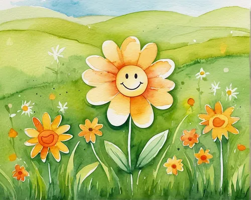 flower painting,flower background,springtime background,wood daisy background,cheery-blossom,flower illustrative,spring background,cartoon flowers,daisy flowers,floral greeting card,watercolour flower,daisy flower,watercolour flowers,watercolor floral background,yellow daisies,daffodils,flower illustration,flower drawing,flowers png,watercolor flower,Illustration,Paper based,Paper Based 24