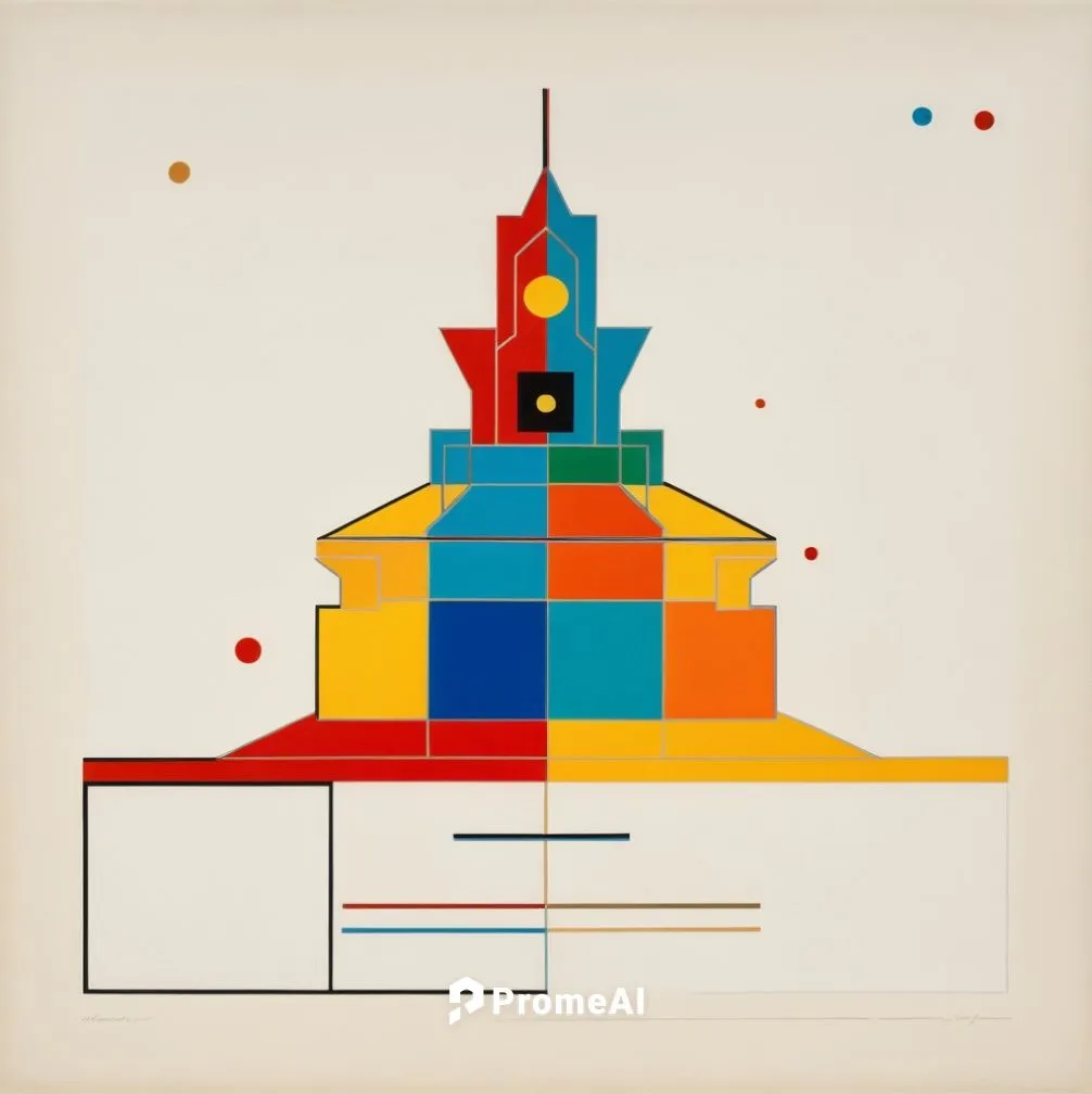 pop art new,a building that has a lot of colors,mondrian,chermayeff,lewitt,mondriaan,layard,vignelli,Art,Artistic Painting,Artistic Painting 46