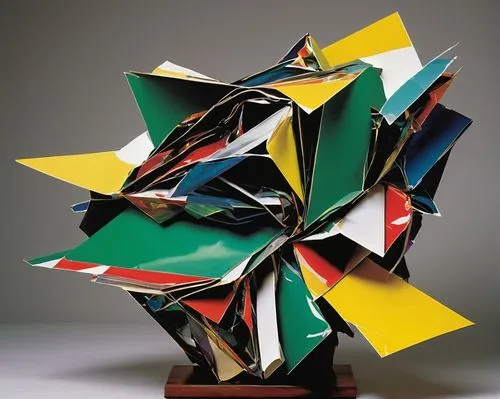 steel sculpture,cardstock tree,paper art,origami,kinetic art,green folded paper,folded paper,decorative art,origami paper,cubism,glass yard ornament,sculptor ed elliott,scrap sculpture,garden sculpture,facets,paper stand,art with points,png sculpture,art object,sculpture,Unique,3D,Modern Sculpture