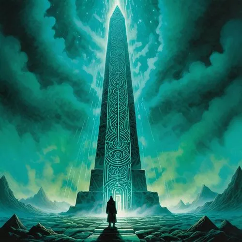 obelisk,obelisk tomb,orthanc,barad,obelisks,monolith,Illustration,Realistic Fantasy,Realistic Fantasy 04