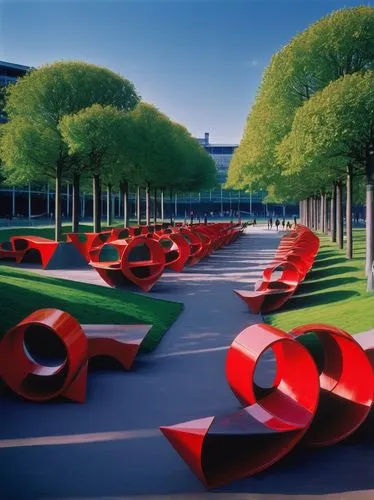 futuristic art museum,futuroscope,parterre,autopia,googleplex,tuileries garden,urban park,epfl,velodromes,sculpture park,maranello,uniprix,3d rendering,tschumi,nurbs,virtual landscape,tuileries,ornl,golf lawn,fiorano,Illustration,Japanese style,Japanese Style 05