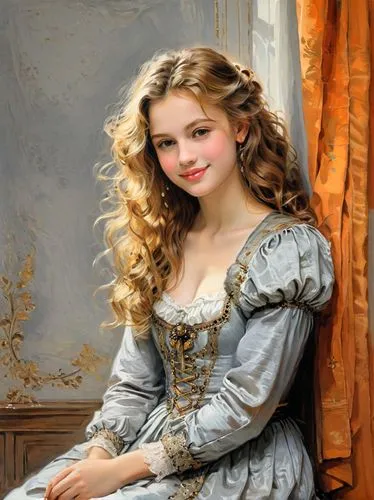 Remove any imperfections or blemishes from the picture.the drawings drawn were cute, in the style of feminine portraiture, golden light, light gray, pensive poses, smokey background, light orange and 