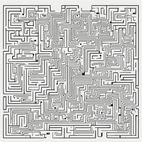 mazes,labyrinths,maze,labyrinthine,pathfinding,vector pattern,Illustration,Black and White,Black and White 04