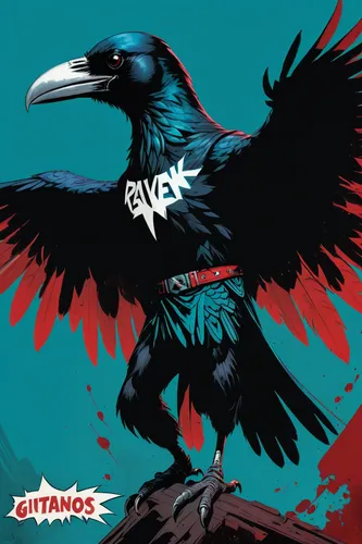 corvus,birds of prey-night,corvus corax,aves,corvus corone,king of the ravens,gryphon,uiverso,avian,crows bird,vultures,vulture,eagle illustration,cd cover,overtone empire,ravens,black raven,galeas,crying birds,eros,Illustration,American Style,American Style 08