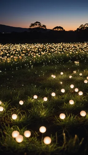 tea-lights,australian daisies,night-blooming cactus,fireflies,tea lights,field of flowers,daffodil field,lilies of the valley,candlelights,scattered flowers,earth hour,landscape lighting,flowers field,fairy lanterns,jonquils,dandelions,tealights,flower field,cotton grass,lily of the field,Photography,General,Cinematic