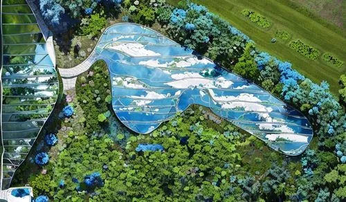 espejo de agua azul, con reflejo de nubes,ski facility,ski resort,olympia ski stadium,diamond lagoon,landscape plan,artificial island,hahnenfu greenhouse,aqua studio,water cube,greenhouse cover,artifi