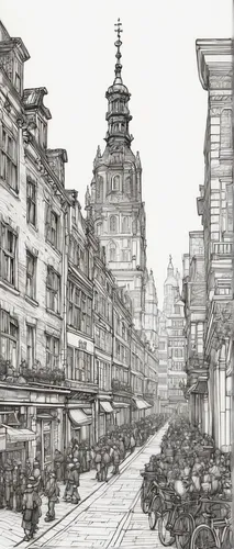 nevsky avenue,chinese architecture,shanghai,arbat street,dresden,hanoi,mono-line line art,leipzig,warsaw,bucharest,pen drawing,xi'an,street scene,city buildings,watercolor paris,watercolor paris shops,wenceslas square,the boulevard arjaan,hand-drawn illustration,townscape,Art,Classical Oil Painting,Classical Oil Painting 06