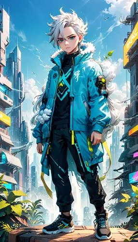 killua,killua hunter x,cloud,anime japanese clothing,music background,jacket,outer,game illustration,everett,bastion,stylish boy,kakashi hatake,parka,would a background,persona,metaverse,background images,2d,my hero academia,flow,Anime,Anime,General