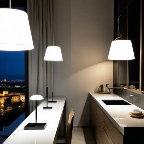 LUCE NOTTURNA,a bed that has two lights on top of it,table lamps,foscarini,bedside lamp,table lamp,wall lamp,lampe