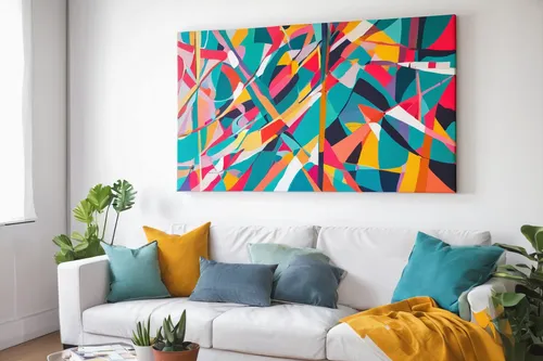 abstract painting,modern decor,geometric style,contemporary decor,boho art,slide canvas,abstract multicolor,abstract artwork,interior decor,geometric pattern,geometric,abstract cartoon art,paintings,wall decor,wall art,oil painting on canvas,meticulous painting,painting pattern,art painting,vibrant color,Illustration,Vector,Vector 06