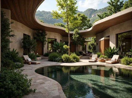 amanresorts,cottars,pool house,courtyards,lefay,anantara,courtyard,oberoi,shangri,fallingwater,landscaped,wintergarden,roof landscape,outdoor pool,landscape designers sydney,shangrila,luxury property,patios,viceroyal,asian architecture