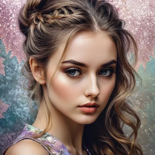 fantasy portrait,girl portrait,behenna,mystical portrait of a girl,digital painting,romantic portrait,Photography,Documentary Photography,Documentary Photography 10