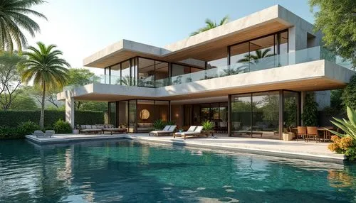 tropical house,modern house,holiday villa,florida home,pool house,beautiful home,luxury property,luxury home,modern architecture,dreamhouse,dunes house,beach house,3d rendering,house by the water,mayakoba,tropical island,mid century house,tropical greens,luxury home interior,beachhouse,Photography,General,Realistic