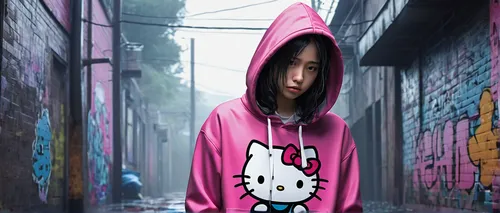 anime japanese clothing,pink cat,hoodie,kawaii pig,the pink panter,pink vector,alley cat,gangneoung,stray cat,parka,hood,piko,hooded,cat kawaii,street cat,cartoon cat,pink panther,guk,creative background,the pink panther,Illustration,Japanese style,Japanese Style 09