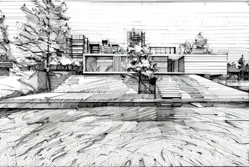 Architectural Drawing Sketch,decking,wood deck,house drawing,wooden decking,landscape design sydney,roof landscape,camera drawing,flat roof,camera illustration,deck,gray-scale,boat dock,halfpipe,3d re