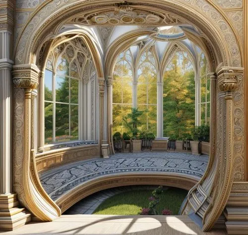 orangery,orangerie,archways,cochere,loggia,pointed arch