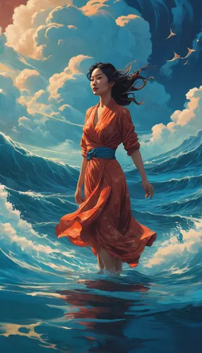 the wind from the sea,siren,moana,tidal wave,ocean,sirens,adrift,the sea maid,the endless sea,god of the sea,wind wave,world digital painting,sea,at sea,yogananda,sea storm,digital painting,rusalka,the people in the sea,submerged,Photography,General,Cinematic